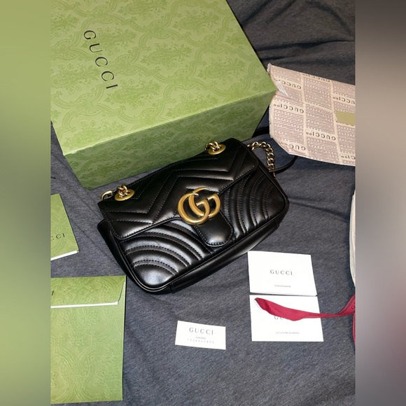 GUCCI - GG Marmont matelassé mini bag - Picture 8 of 16